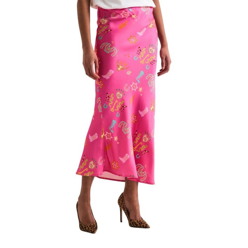 Never Fully Dressed Womens/Ladies Dorris Maxi Skirt / Pink - Picture 3 of 4